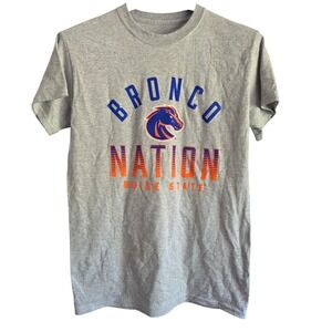 Boise State Broncos T‎ Shirt Mens Size S Bronco Nation Gray Collegiate